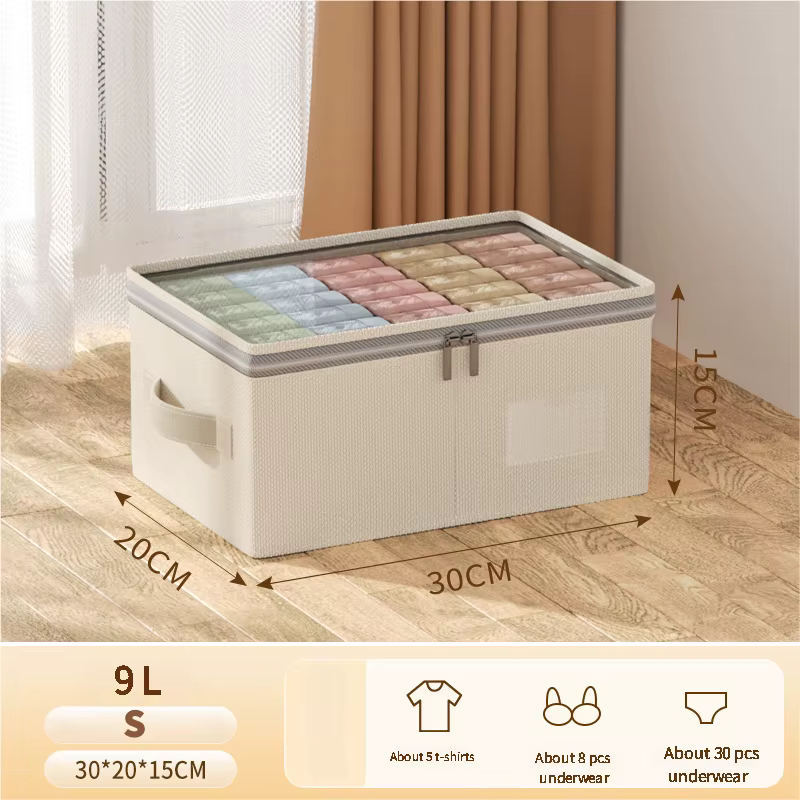 Boîte de rangement pour vêtements de grande capacité, bac de rangement pliable pour doudoune, couett