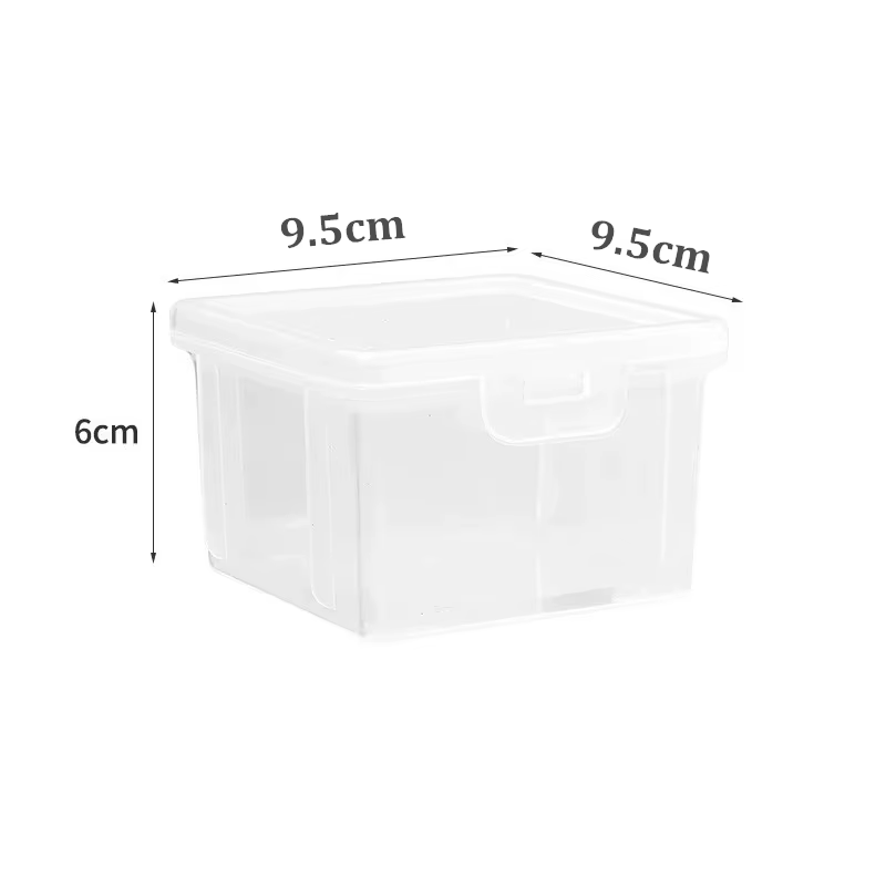Boîte de rangement en plastique transparente de grande capacité, utilisée pour ranger divers petits 