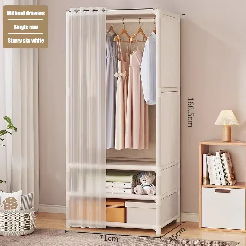 Armoire de Rangement en Tissu pour Chambre à Coucher, Simple et Grande Capacité, Robuste et Durable,