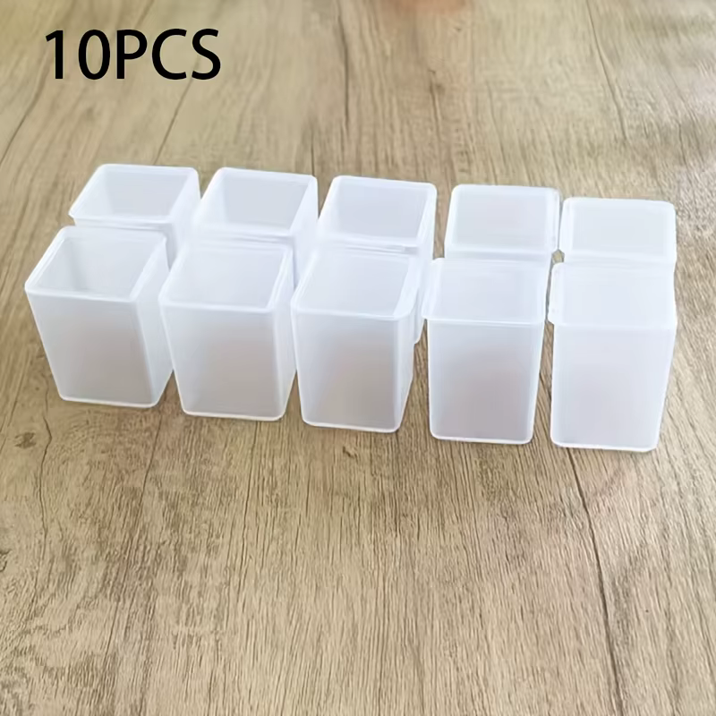 Ensemble de 10 boîtes de rangement en plastique transparent avec couvercles - Contenants d'organisat