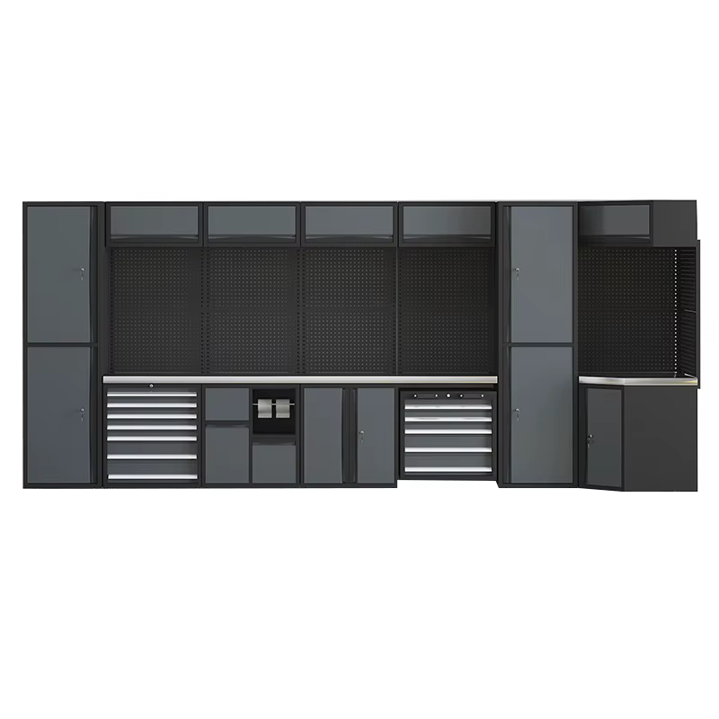 Établi de garage avec armoire de rangement d'outils pour atelier