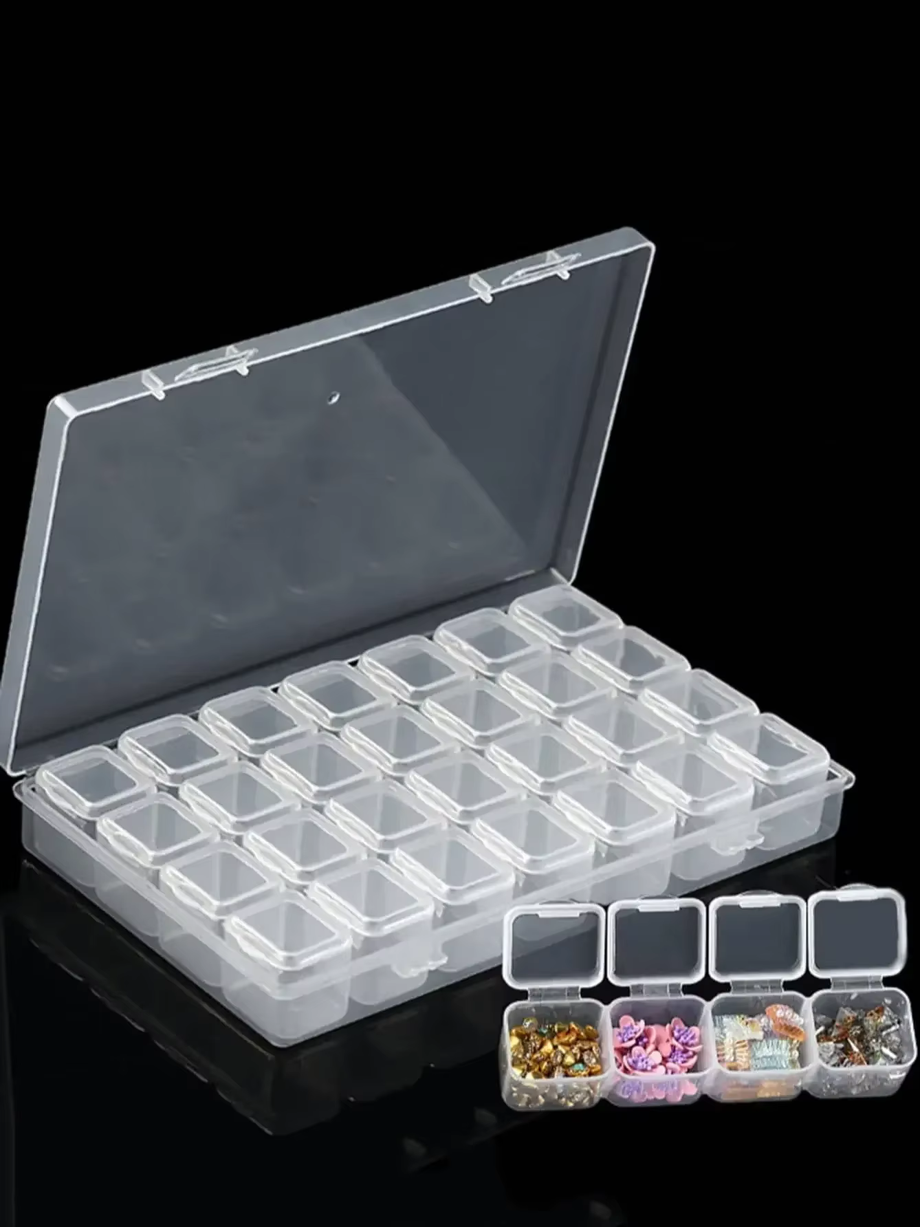 Boîte de rangement pour outils de peinture au diamant à 28 compartiments, conteneur d'accessoires po