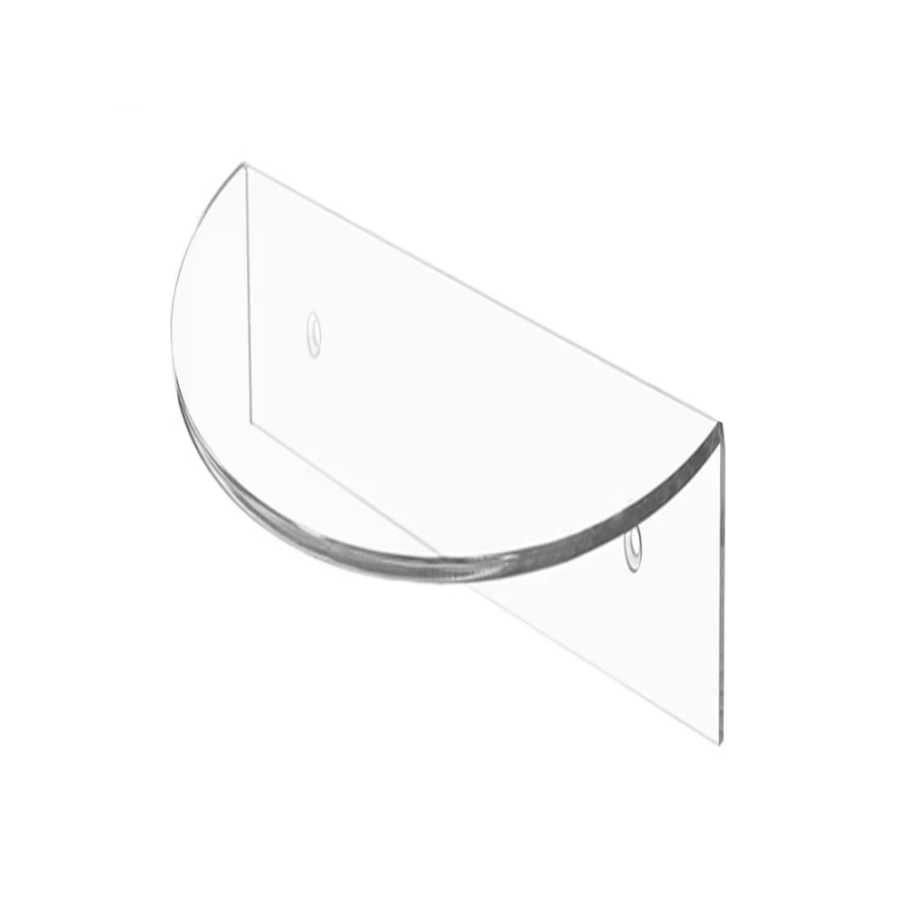 Étagère murale semi-circulaire moderne en acrylique, étagère flottante décorative minimaliste transp