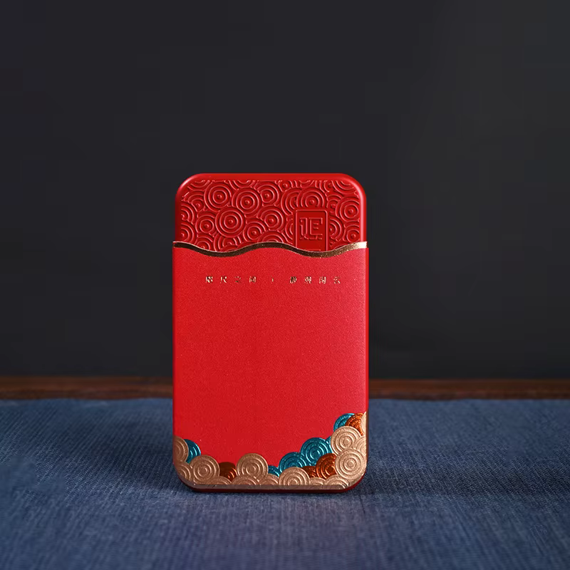 Boîte à bonbons de rangement en métal à motif ondulé rectangulaire, petite boîte d'emballage de bisc