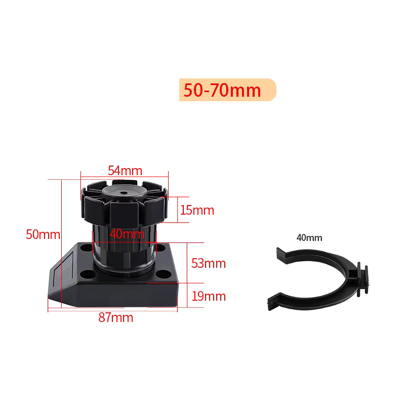 Pied de meuble réglable en hauteur 6cm~15cm, pour armoires, meubles, tables, pieds de meuble robuste