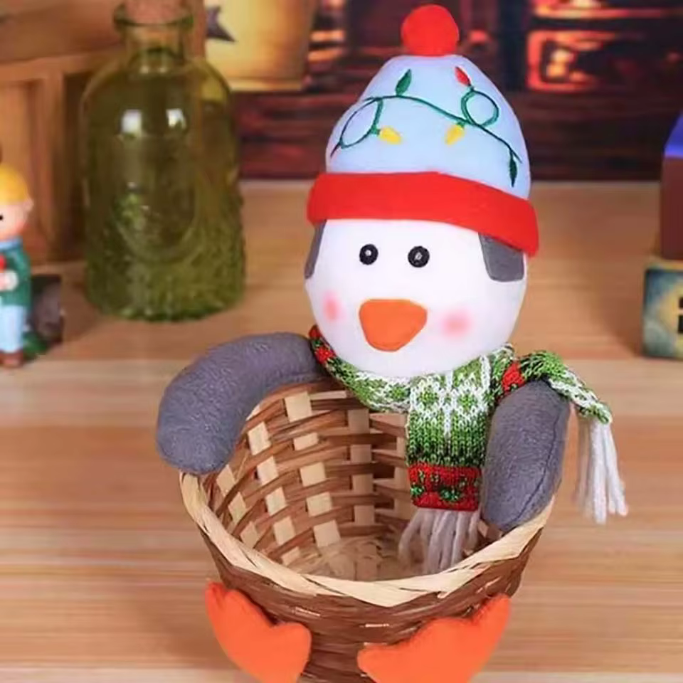 Panier de rangement pour bonbons de Noël, panier de rangement Père Noël, panier de rangement pour bo