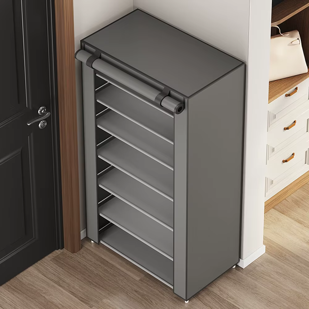 Armoire à chaussures en tissu anti-poussière, organisateur multicouche minimaliste, étagère à chauss
