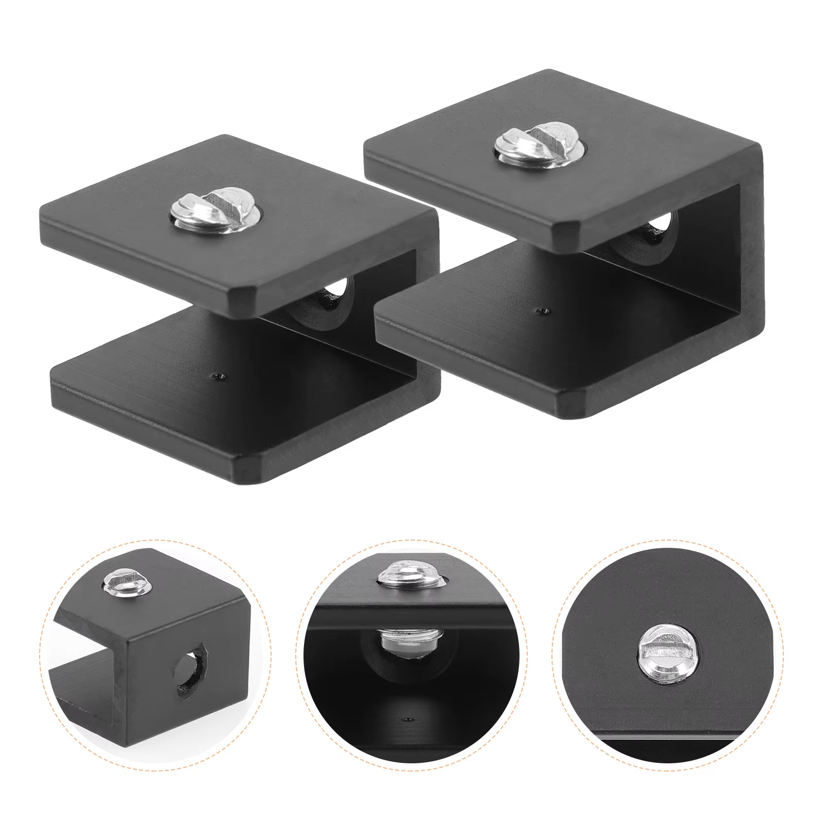 8 supports de tablette en verre robustes à fixation murale pour salon, salle de bain, étagères flott