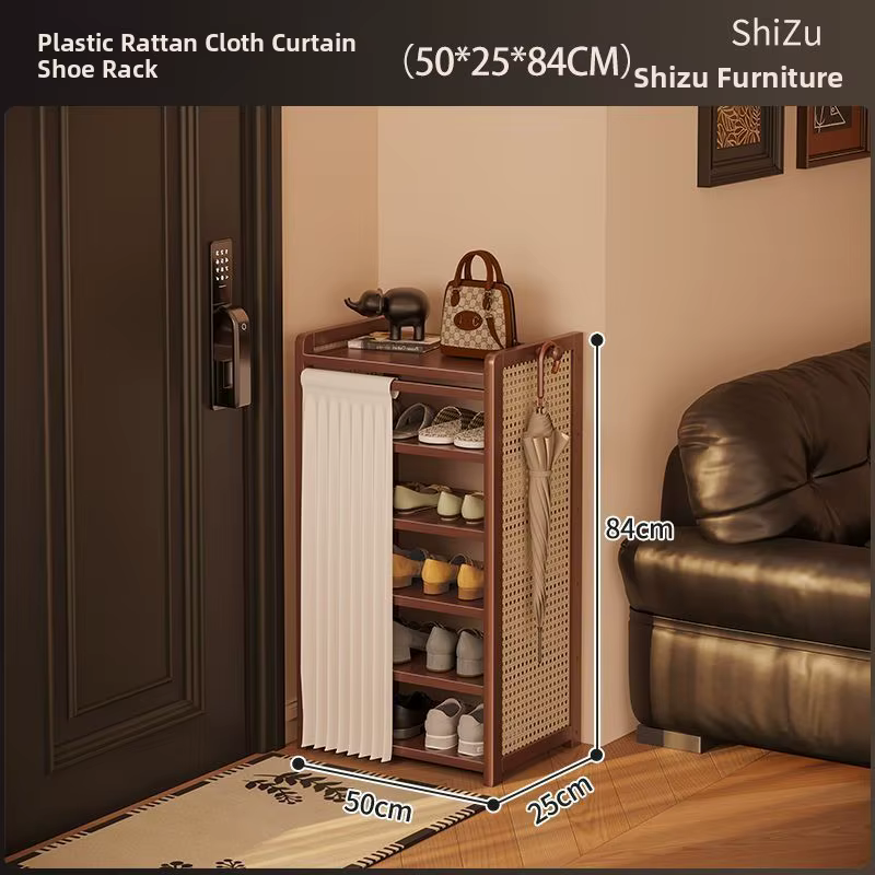 Étagère à chaussures, armoire intégrée à porte domestique, étagère de rangement, support de rangemen