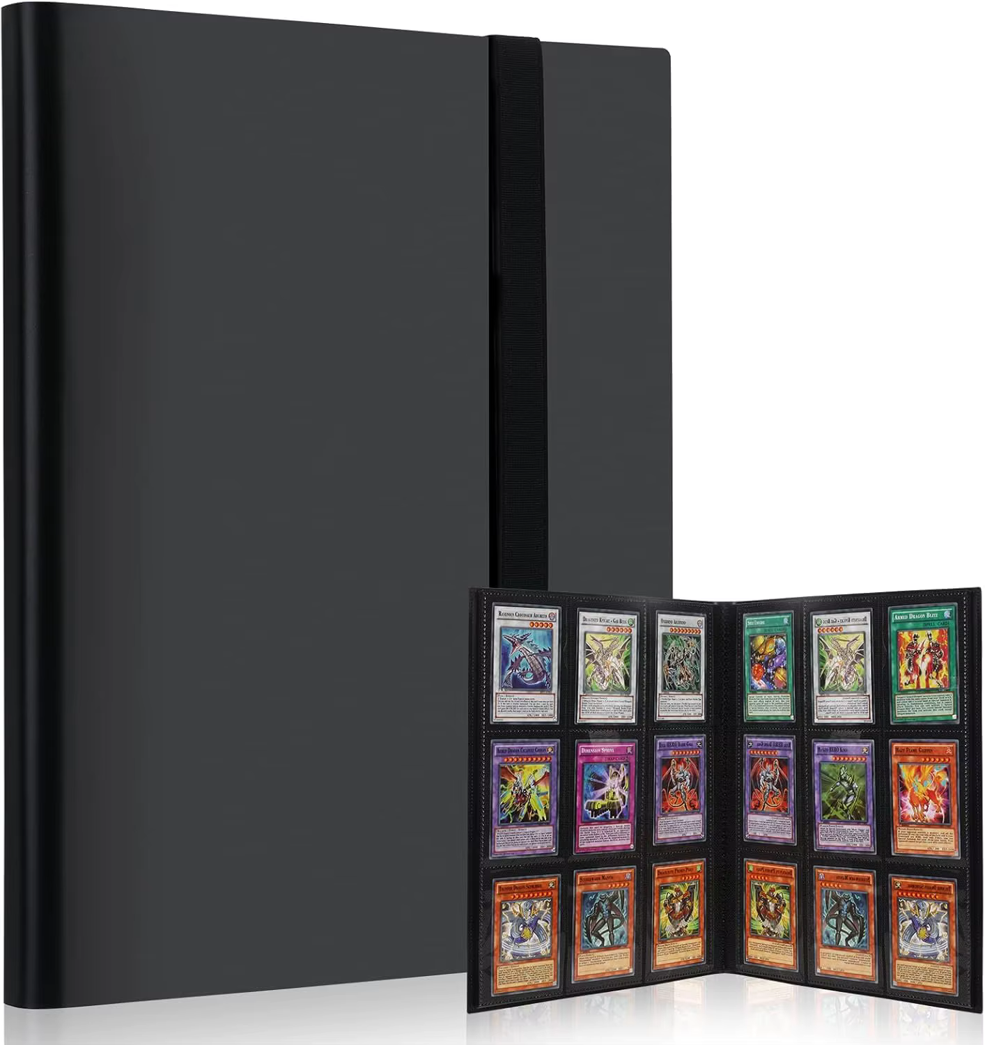 Classeur de cartes à 9 pochettes, capacité 360 cartes, album élégant à chargement latéral pour colle