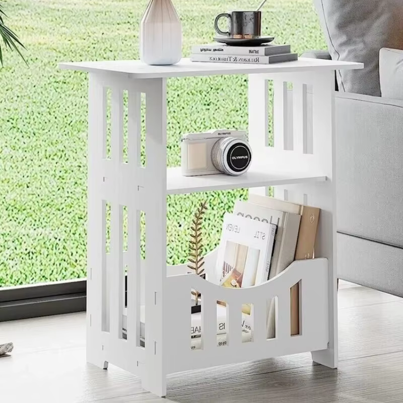 Petite Table de chevet pour canapé, meuble de salon, bout latéral, Table basse, thé, étagère de rang