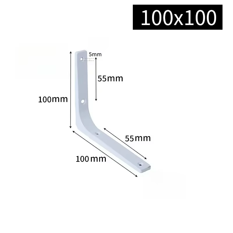 Supports d'étagère flottants en forme de L – Support mural robuste en acier inoxydable, supports ind