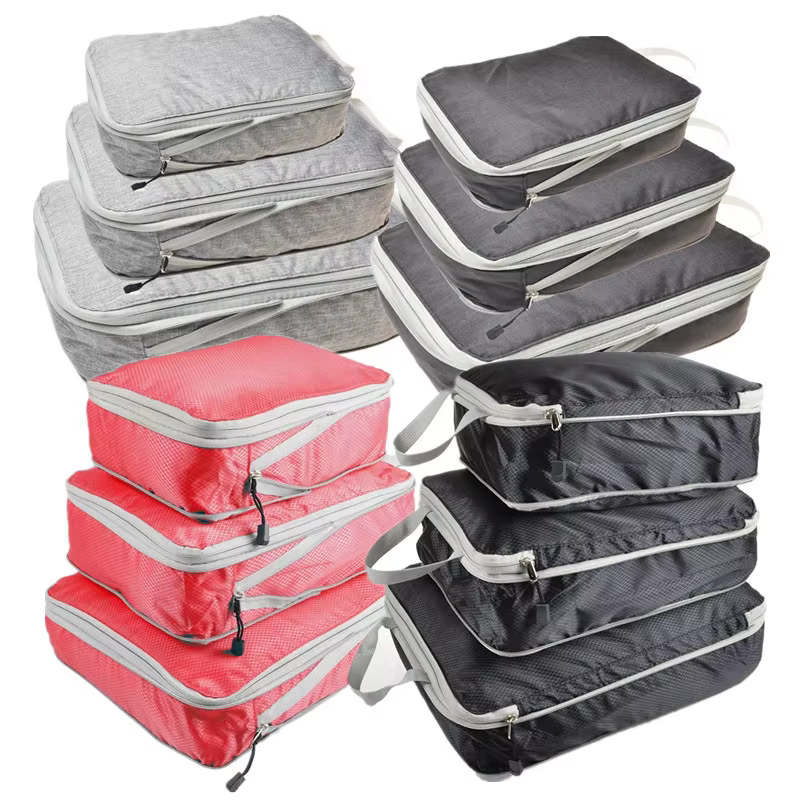 Organiseurs de bagages, sacs de rangement de voyage portables, cubes de compression, sacs de voyage 