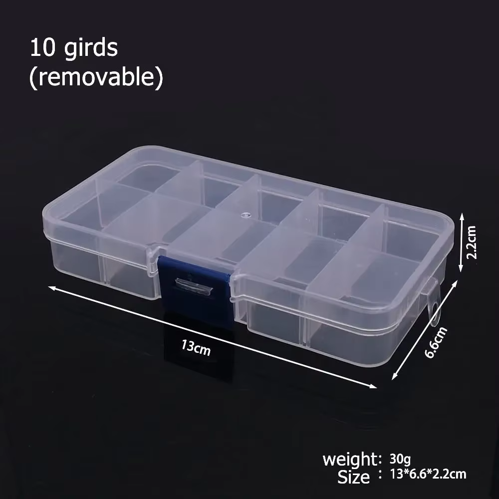 Boîte de rangement en plastique à 6 à 32 compartiments pour perles, bijoux et fournitures artisanale
