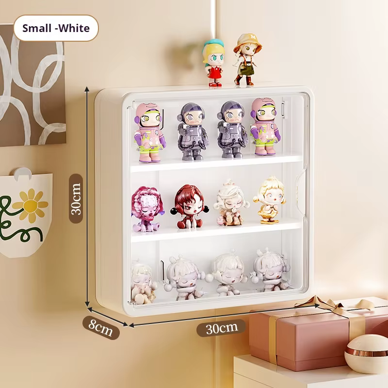 Boîte de rangement murale pour figurines d'action, présentoir à aspiration magnétique, organisateur