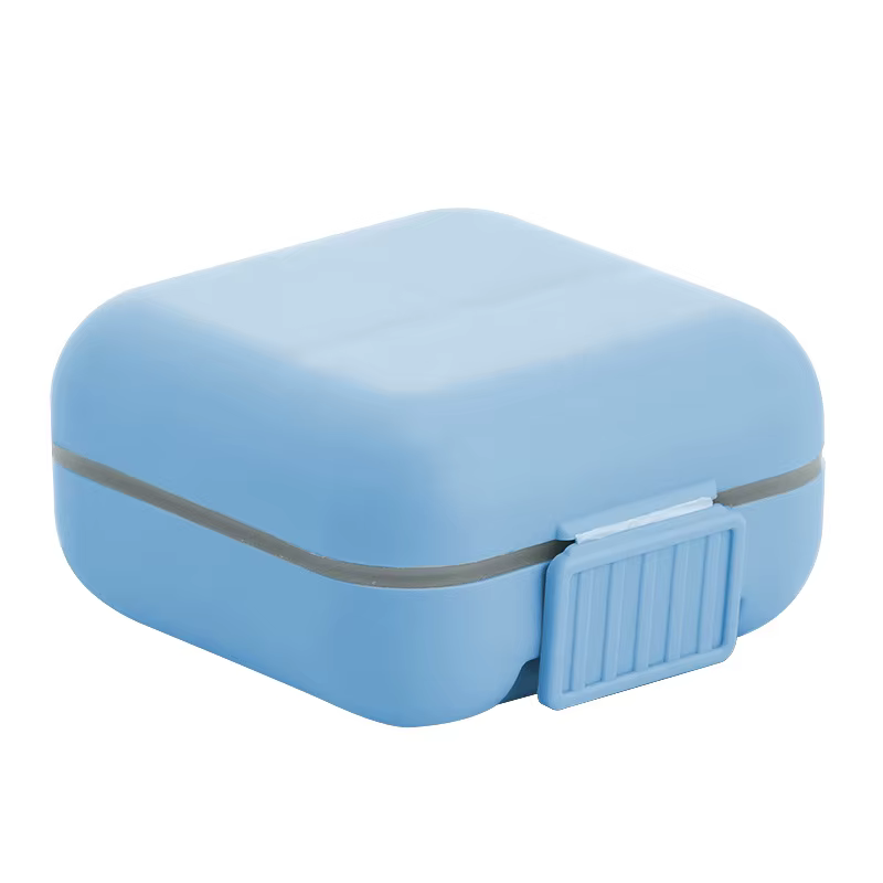 Mini boîte à médicaments Portable avec anneau en Silicone à Double joint et Type de boucle, organisa