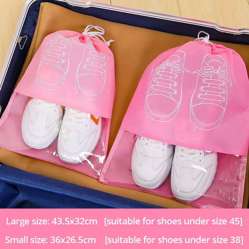 Sac de rangement pour chaussures en tissu non tissé épaissi, grande capacité, étanche à l'humidité, 