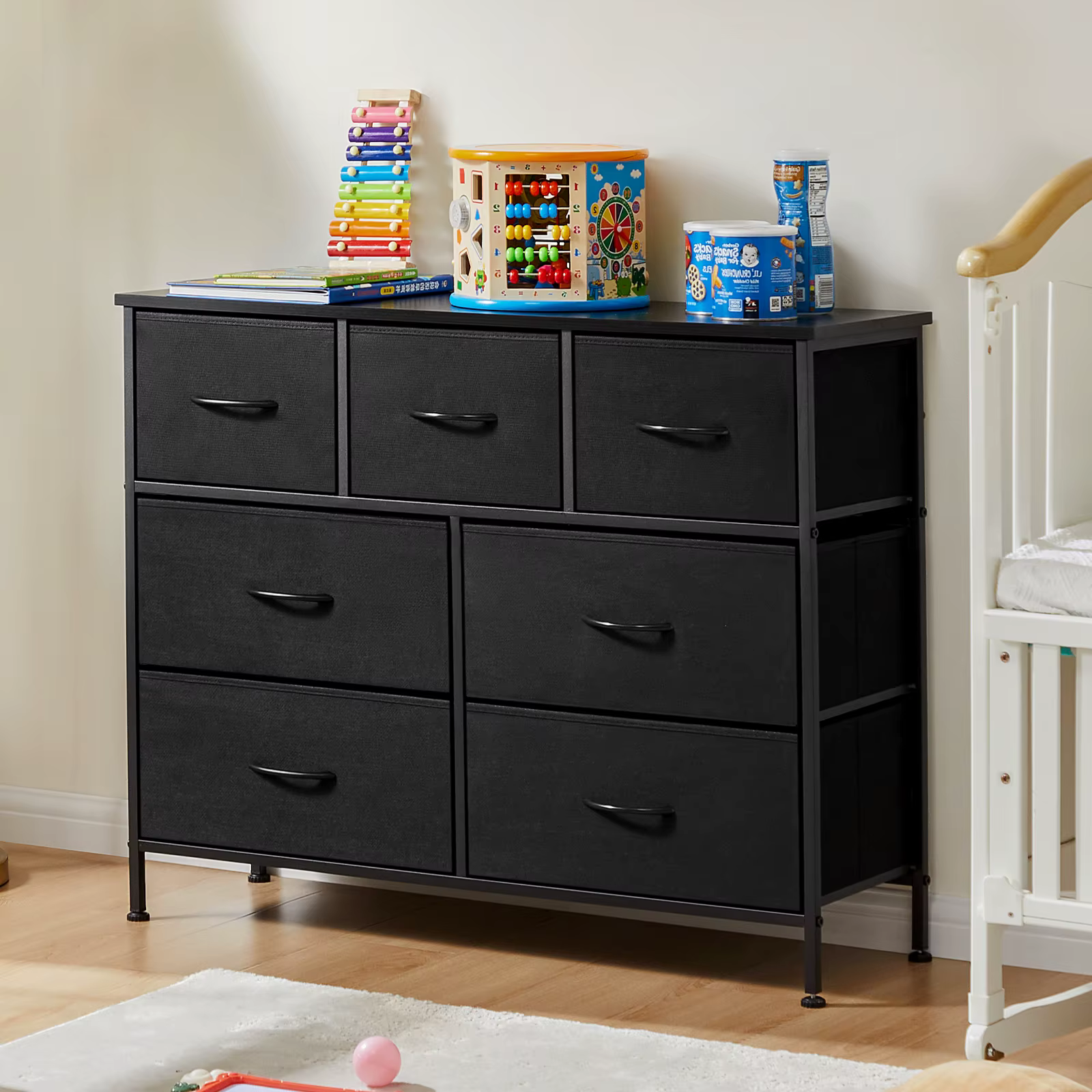 JHK Desser pour chambre à coucher avec 7 tiroirs en tissu organisateur placard de rangement poitrine
