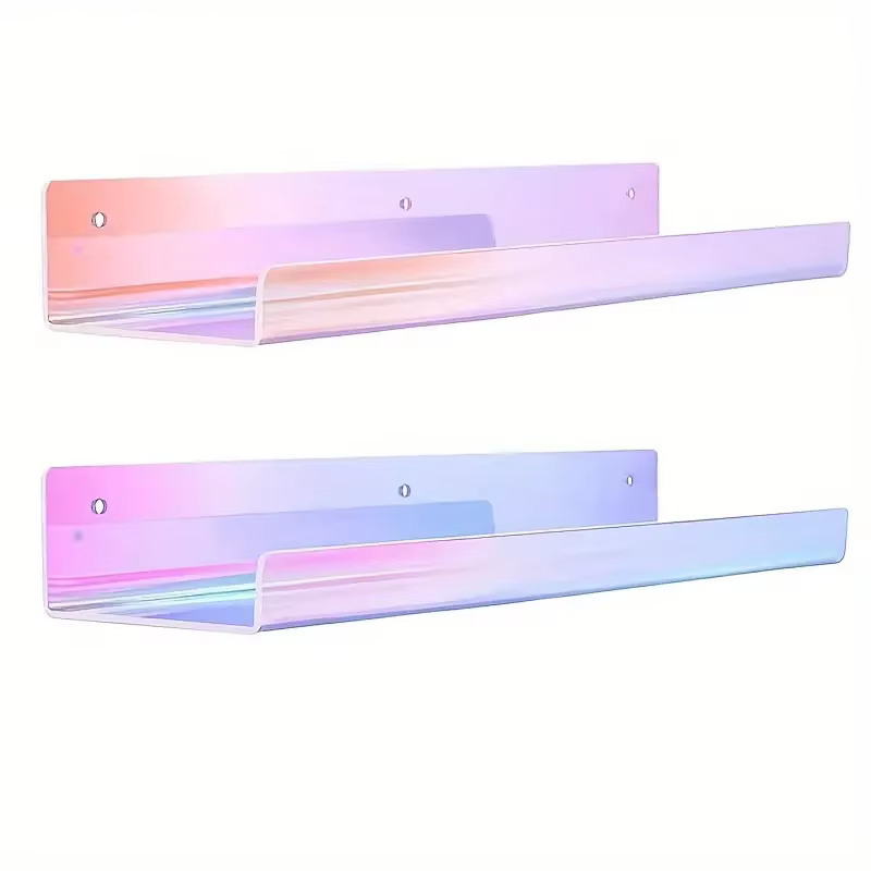 Étagères en acrylique pour rangement mural, étagère flottante, décoration de salle de bain, chambre 