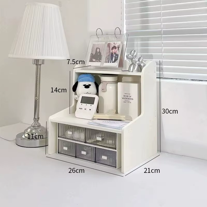 Étagères de rangement de bureau, Double couche, organisateur d'articles cosmétiques divers, cuisine,