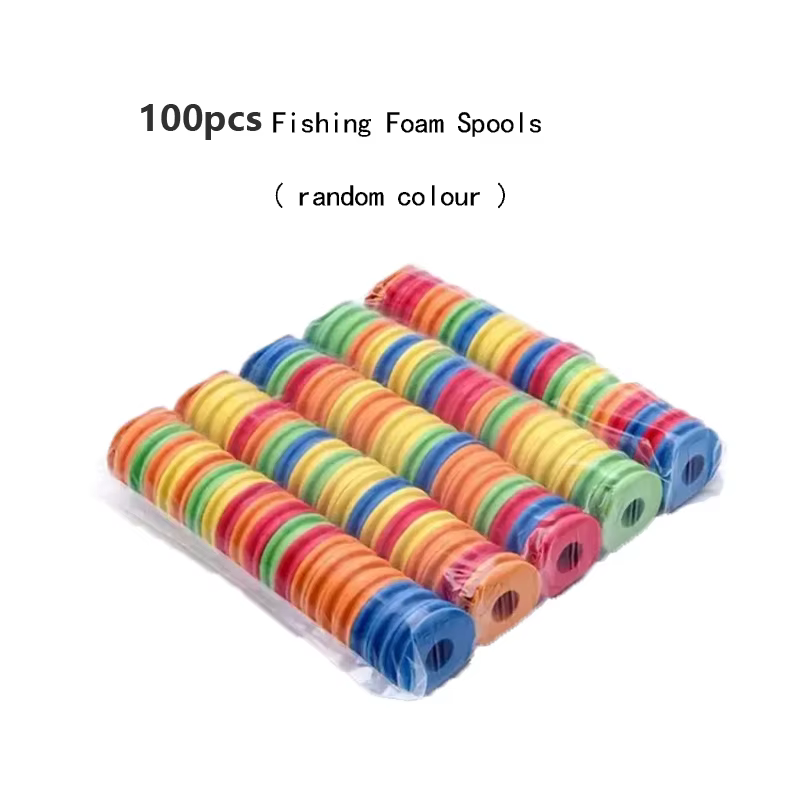 100 bobines de rangement en mousse pour ligne de pêche avec fente pour plomb, accessoires de pêche, 