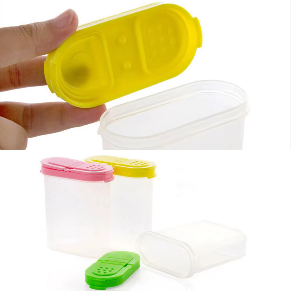 Boîte à épices 3 pièces, contenants de rangement de cuisine transparents avec grande ouverture latér