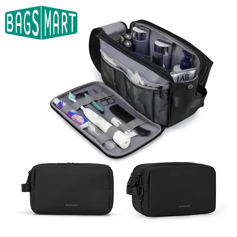 BAGSMART trousse de toilette grande capacité sac cosmétique pour hommes multifonction étanche essent