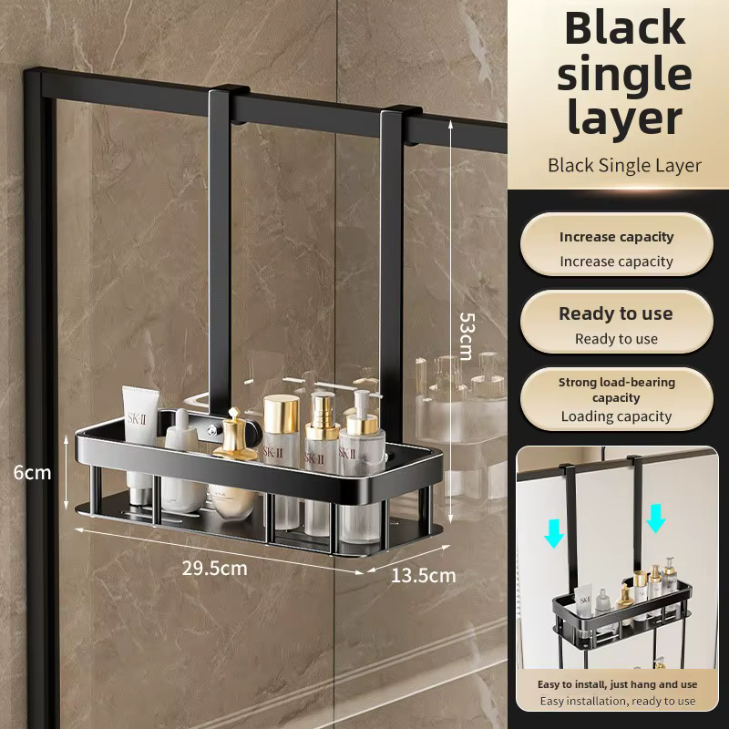 Nouveau support de rangement mural pour salle de bain, 1/2 sol, organisateur d'articles de toilette 