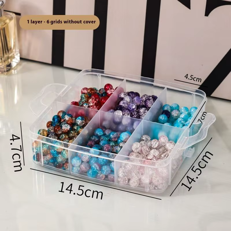 、1ZYAF⚡1/2/3/4 niveaux Transparent réglable compartiment empilable fente boîte de rangement en plast