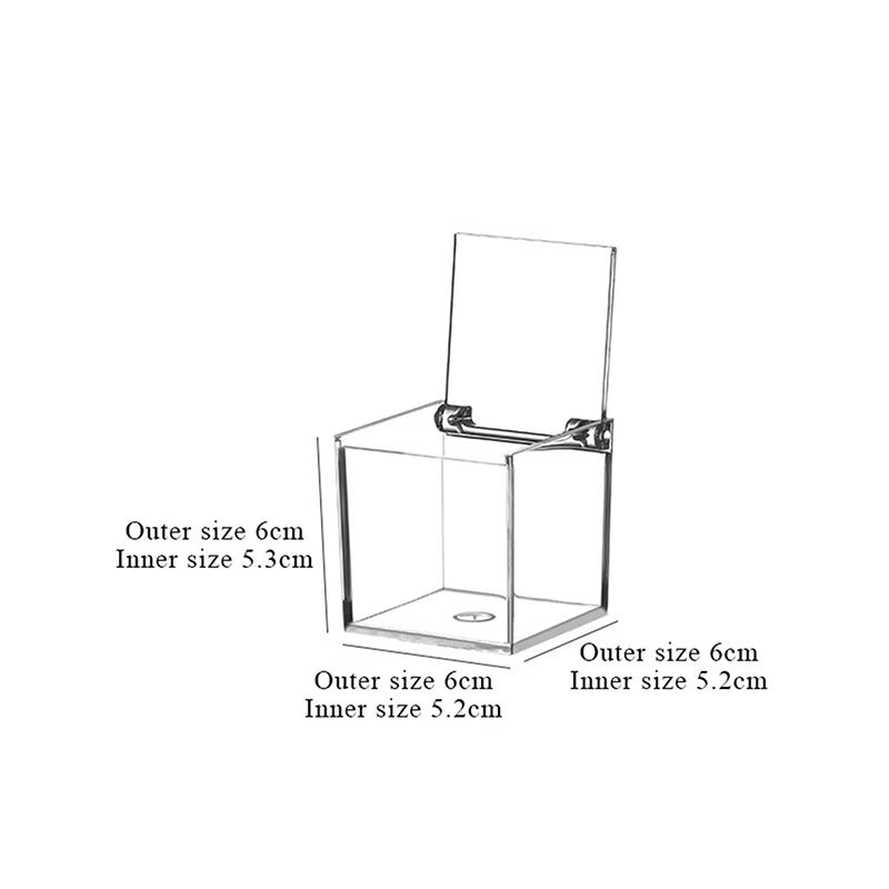Boîte en plastique durable multi-tailles avec couvercle rabattable, boîte de rangement transparente 