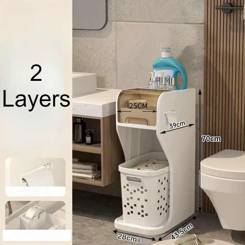 Étagères de rangement de fissures de salle de bain, organisateur multifonctionnel, organisateurs amo