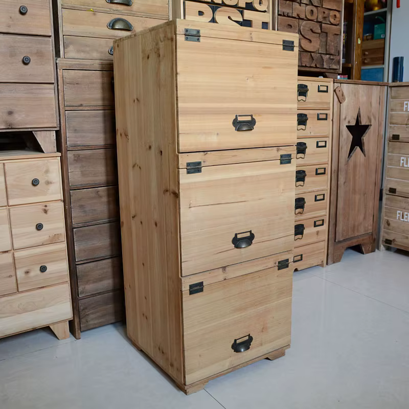 Armoire d'entrée en bois de Style Vintage, Buffet de rangement nordique avec tiroirs, buffet penché 