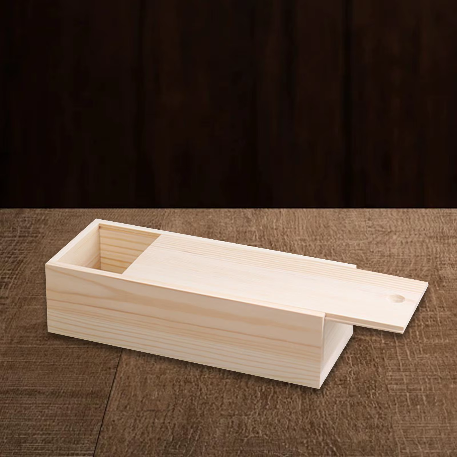 Boîte en bois inachevée, conteneur à bijoux, boîte à bibelots décorative pour souvenirs