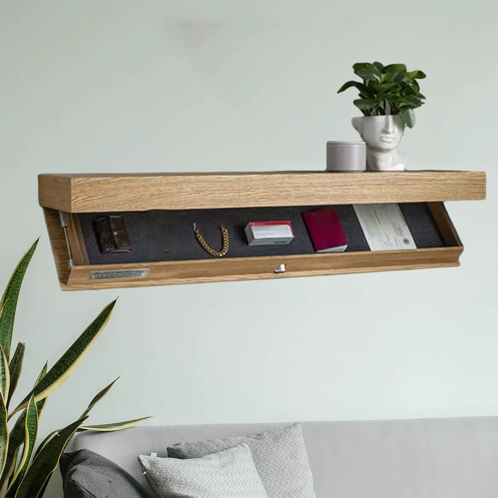 Étagère flottante murale avec tiroir, gain de place, décoration de la maison, étagère de rangement m