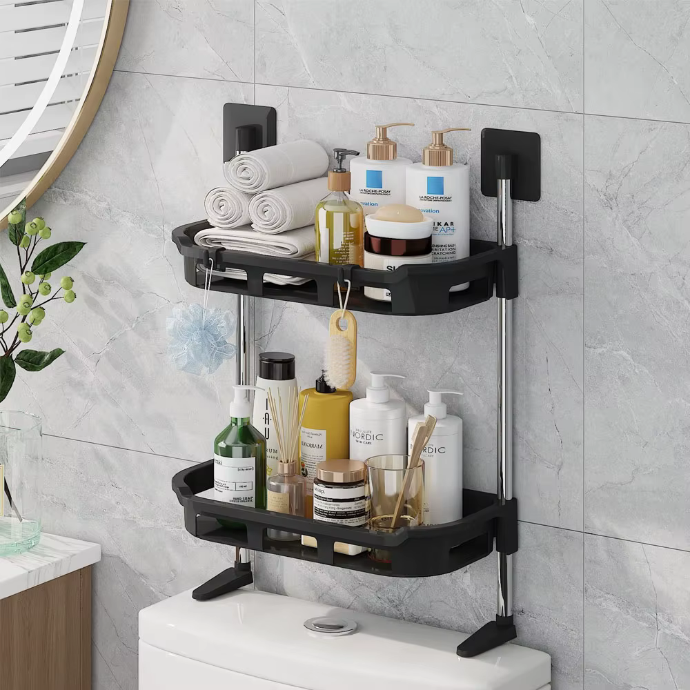 Étagères de douche, support de rangement pour salle de bain, support de rangement multicouche sur pi