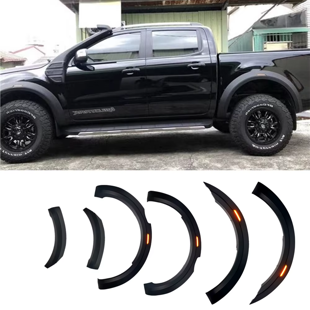 Évasements d'ailes de voiture pour Ford Ranger Xl, ailes de porte à LED, évasement d'ailes, accessoi