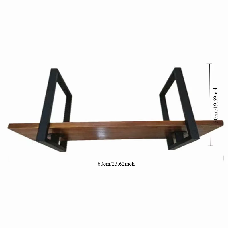 Étagère de rangement en bois massif avec cadre métallique, style industriel, vin, mur T1, restaurant
