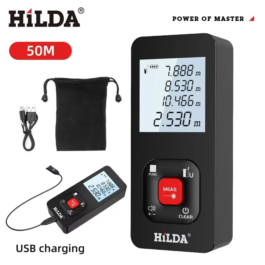 HILDA télémètre Laser télémètre 40M 50M 60M 80M 100M télémètre télémètre à bande Laser construire ла