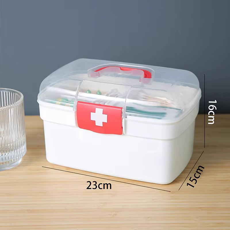 Boîte de rangement de médicaments portable grande capacité, trousse de premiers secours familiale, c