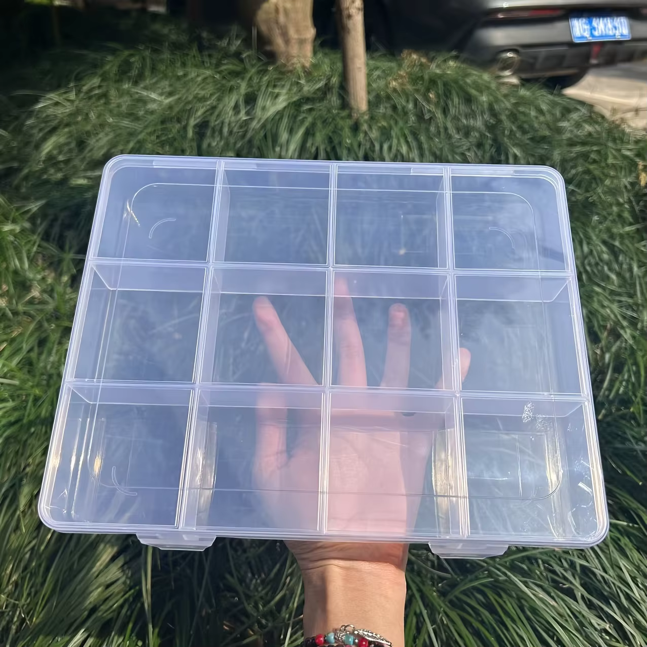 Boîte à perles, boîte de rangement pour perles avec emplacements pour cartes | Grande capacité, tr