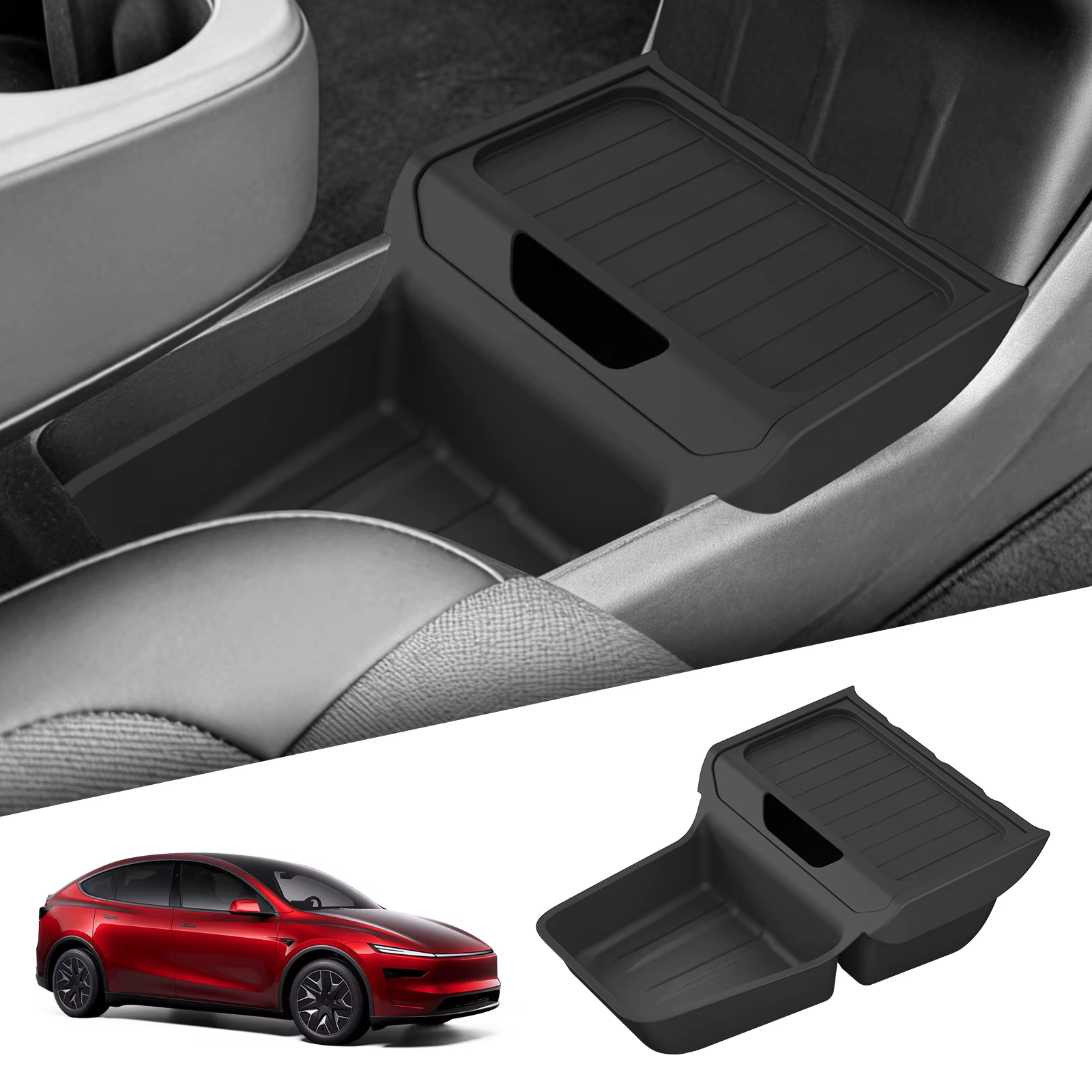 Smabee pour Tesla Model Y Juniper RWD Standard 2026 2025 – Boîte de rangement centrale inférieure en