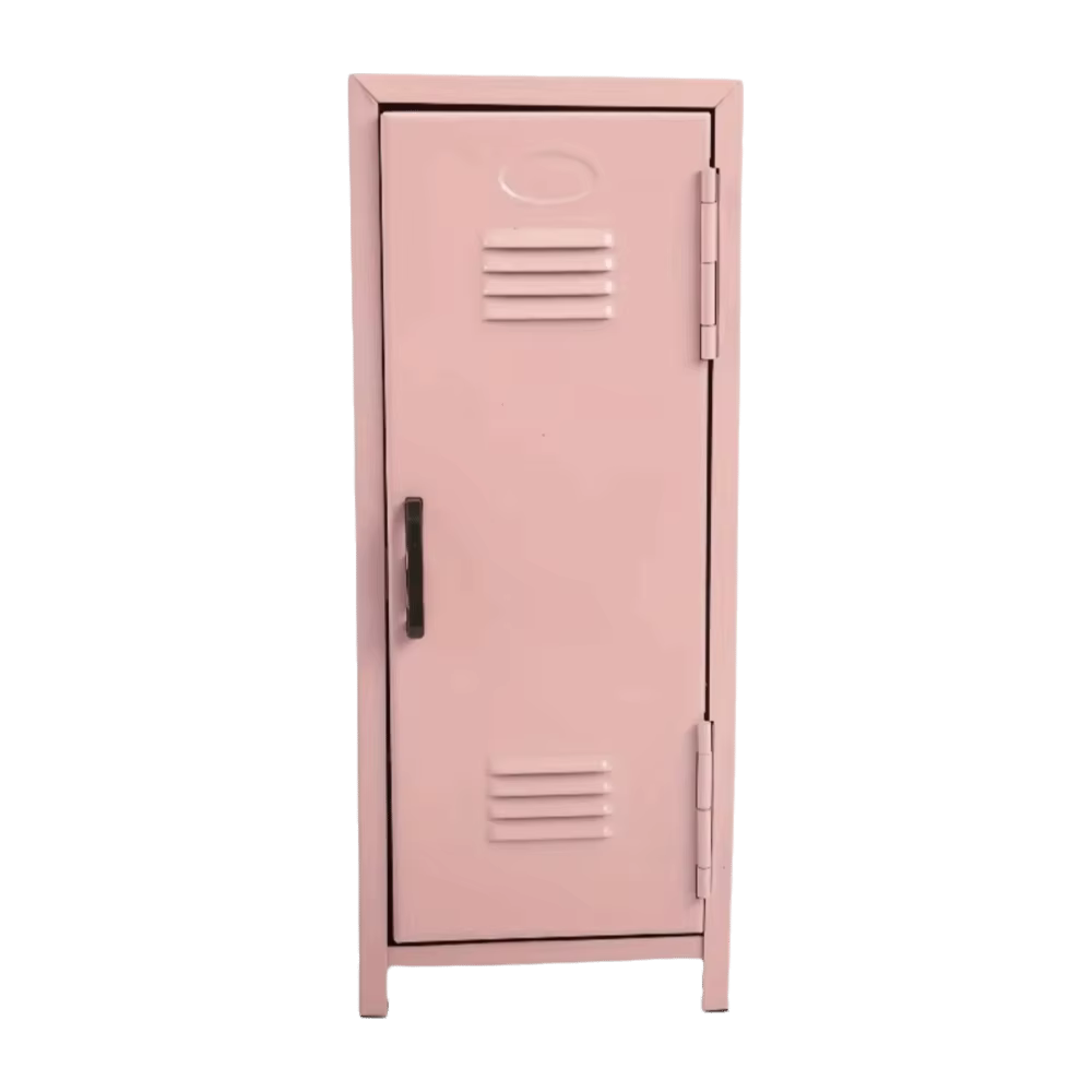 Mignon meuble de rangement vertical en fer pour maquillage, organisateur de bureau verrouillable à d