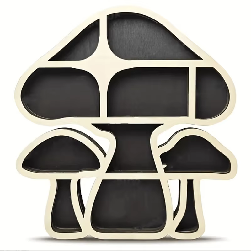 AA81-étagère en forme de champignon support de rangement multicouche décoration murale pendentif art