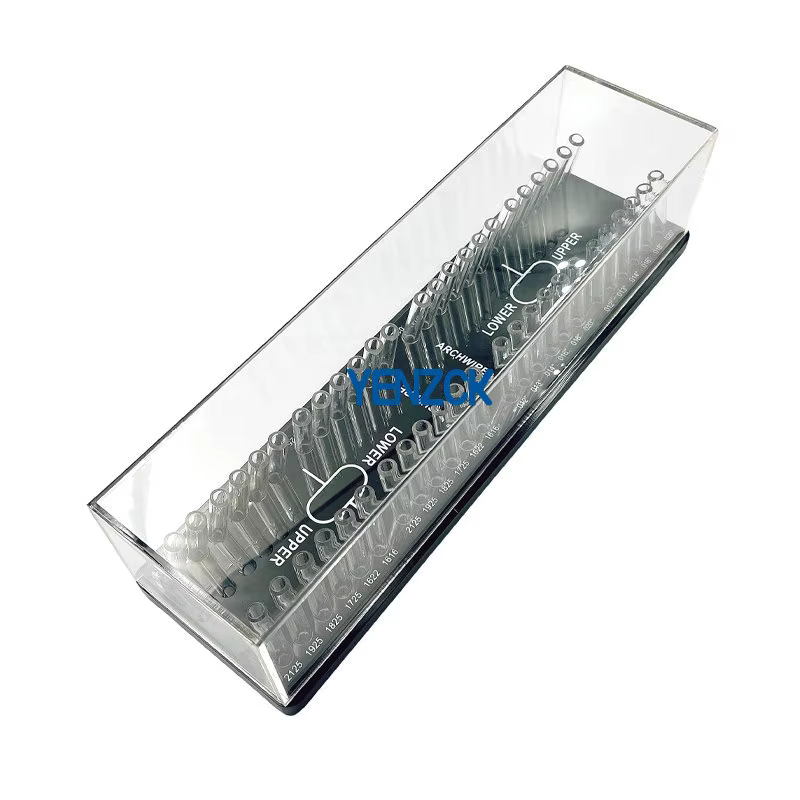 Boîte de rangement en acrylique de haute qualité pour fils d'arc dentaires ronds et rectangulaires, 