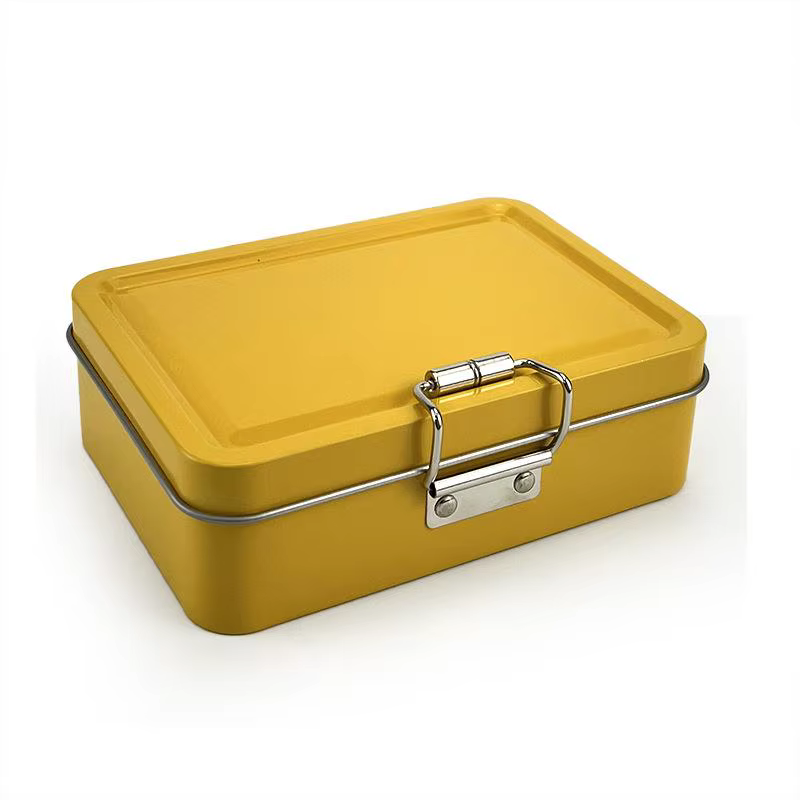 Kit carré boîtes à biscuits en fer blanc avec couvercle anti-poussière maison chen bureau StoraGe ét
