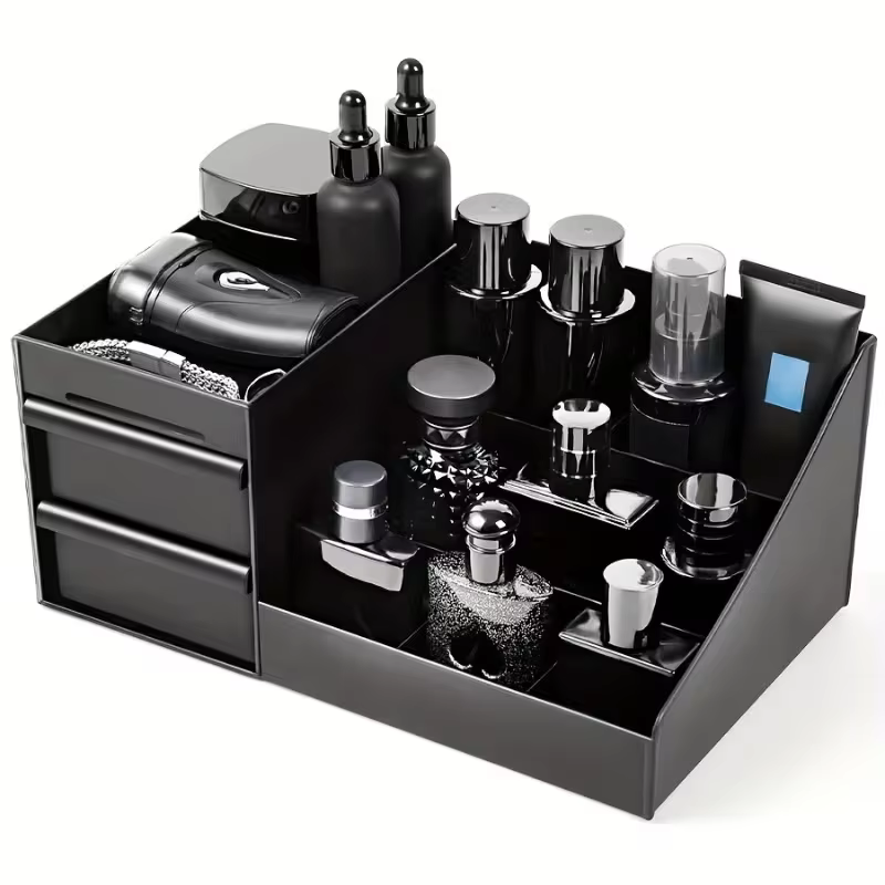 Boîte de rangement de parfum pour hommes avec tiroirs - Support organisateur de cosmétiques, adapté 