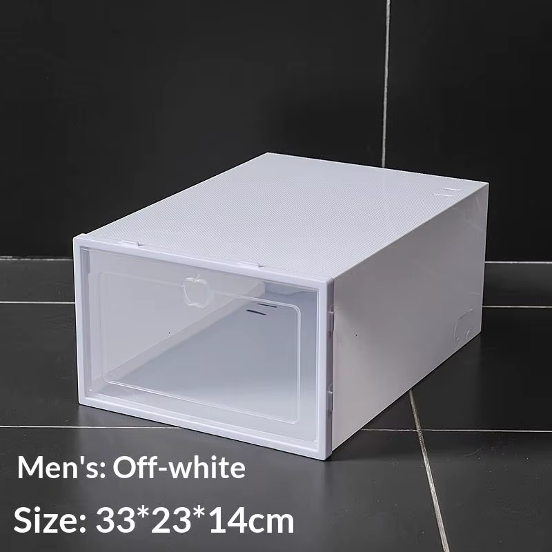 Organisateur de boîtes à chaussures, rangement en plastique transparent empilable pour baskets, conc