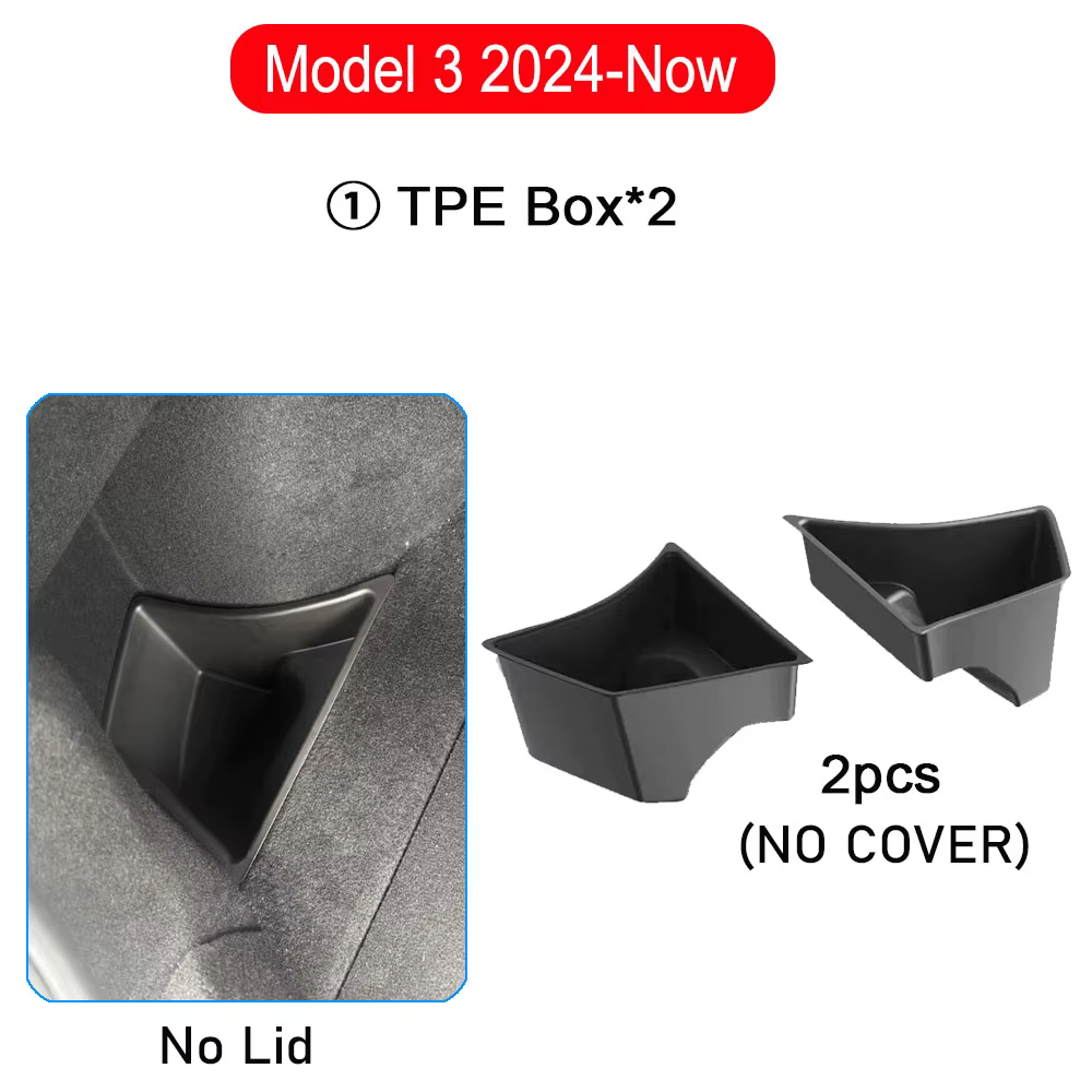 Boîtes de rangement pour coffre arrière Tesla Model 3 2024-2026, organiseur de coffre arrière, boîte