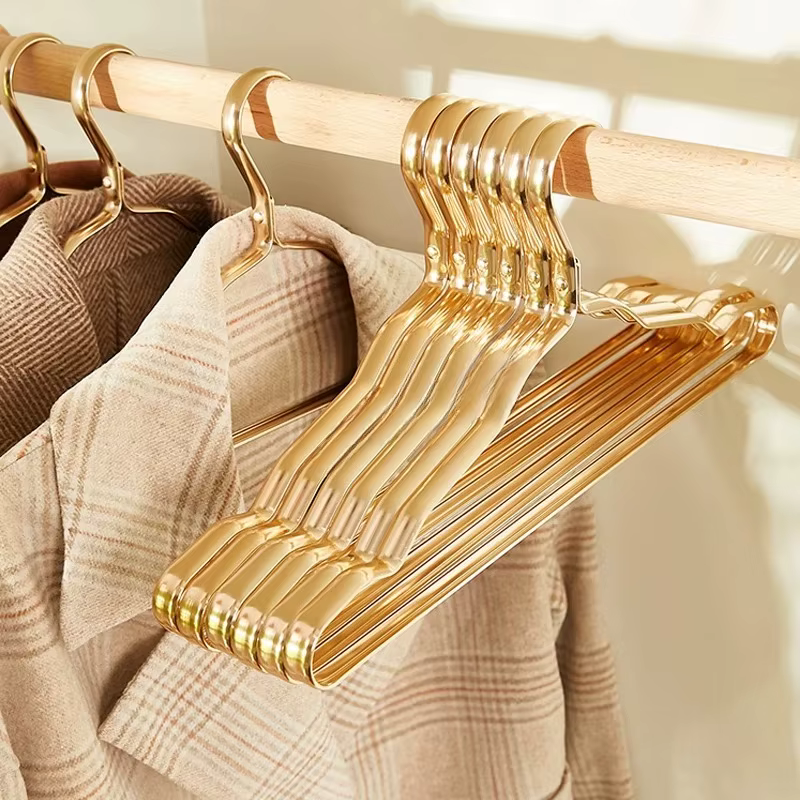 Porte-vêtements en aluminium, 10 pièces, cintres durables, antidérapants, en métal Durable, organisa