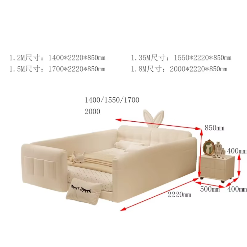 Armoires organisateur de lit esthétique têtes de lit de chambre tables de chevet de lit modernes enf